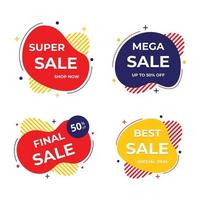 vente badge et étiquette collection promotion de vente modèle de bannière de vente prix chaud vecteur