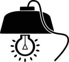 électronique ampoule en portant icône dans noir et blanc couleur. vecteur