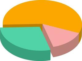 3d tarte graphique infographie pour affaires concept. vecteur