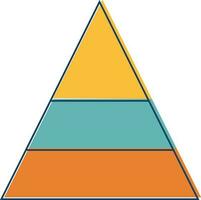 plat Triangle en forme de infographie élément. vecteur