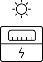 solaire Puissance mètre ligne art icône. vecteur