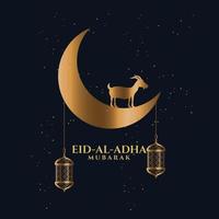 fond de célébration eid al adha mubarak vecteur