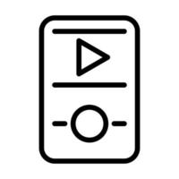icône de style de ligne de son radio bouton lecture et arrêt vecteur