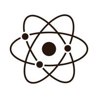 école éducation atome molécule science approvisionnement icône de style silhouette vecteur