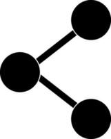 symbole de partager icône dans silhouette pour multimédia cocept. vecteur