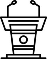 conception d'icône de vecteur de podium