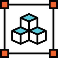 cubes illustration vectorielle sur un fond. symboles de qualité premium. icônes vectorielles pour le concept et la conception graphique. vecteur