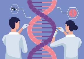 scientifiques avec ADN