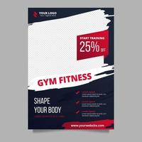 modèle de conception d'affiche de sport pour le fitness gym vecteur