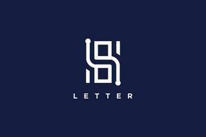 s lettre logo vecteur avec moderne concept blanc conception