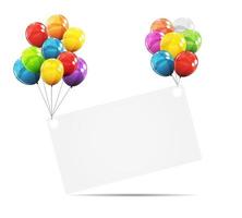 illustration vectorielle de couleur ballons brillants anniversaire fond vecteur