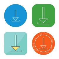 icône de vecteur de téléchargement unique