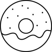 isolé Donut linéaire icône ou symbole. vecteur