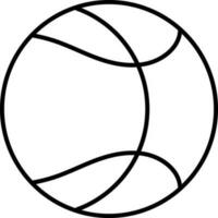 ligne art basketball icône dans plat style. vecteur