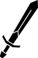 épée icône dans noir et blanc couleur. vecteur