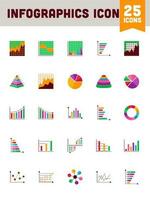 coloré infographie icône ensemble sur blanc Contexte. vecteur