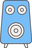 isolé orateur icône dans bleu et gris couleur. vecteur