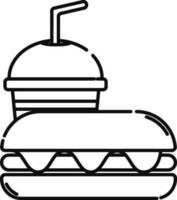illustration de vite nourriture icône dans ligne art. vecteur