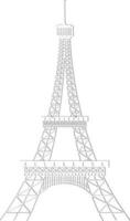 illustration de Eiffel la tour dans ligne art. vecteur