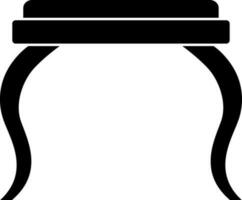 isolé tabouret icône dans noir et blanc couleur. vecteur