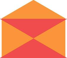 ouvert enveloppe icône dans Orange et rose couleur. vecteur