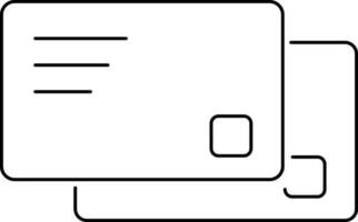 plat illustration de crédit carte. vecteur