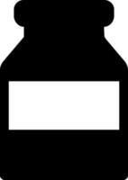 glyphe icône de médicament bouteille. vecteur