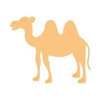 Camel animal transport ramadan arabe célébration islamique ton icône de couleur vecteur