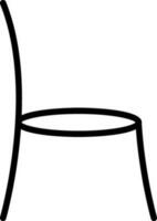 isolé chaise icône dans mince ligne art. vecteur
