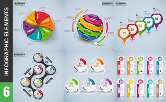 Ensemble de modèle de conception pour le vecteur présentation entreprise 3d infographie