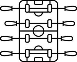 table Football noir ligne art icône. vecteur
