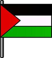 Palestine drapeau icône dans plat style. vecteur