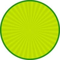 vert autocollant, étiquette ou étiquette conception avec des rayons. vecteur