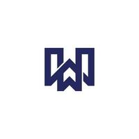 lettre ww lié infini ligne géométrique logo vecteur