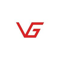 lettre vg Facile géométrique relier logo vecteur