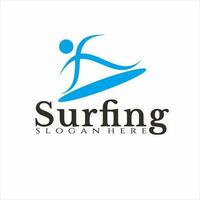 surfant logo concept vecteur