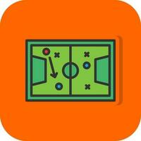 football tactique esquisser vecteur icône conception