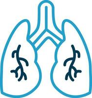 conception d'icône de vecteur de poumons