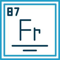 francium vecteur icône conception