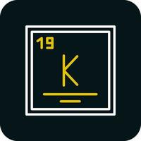 potassium vecteur icône conception