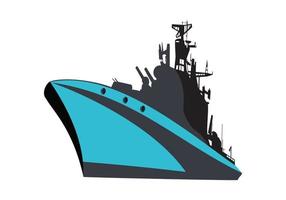 navire militaire, croiseur, navire de guerre, illustration de conception de navire de guerre vecteur