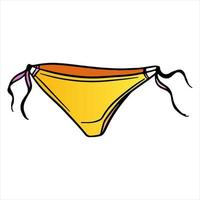 articles d'été slips de bain pour nager jaune en style cartoon vecteur