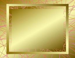 bannière de rectangle brillant vecteur de fond doré