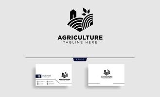 agriculture eco nature vert ligne art logo modèle icône élément isolé vecteur