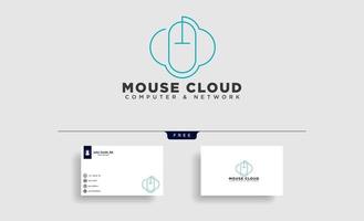 nuage souris logo modèle vector illustration icône élément isolé vecteur