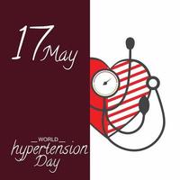 illustration vectorielle d & # 39; un fond pour la journée mondiale de l & # 39; hypertension vecteur