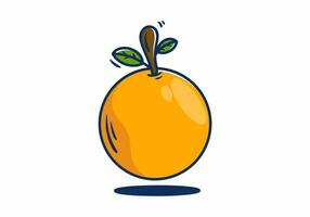 plat illustration conception de une Orange fruit vecteur