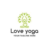 l'amour yoga logo conception modèle - vecteur illustrateur. l'amour yoga logo emblème conception sur une blanc Contexte. adapté pour votre conception besoin, logo, illustration, animation, etc.