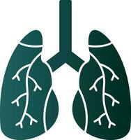conception d'icône de vecteur de poumons