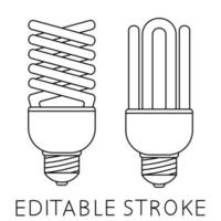 icône d & # 39; ampoule de lampe fluorescente vecteur